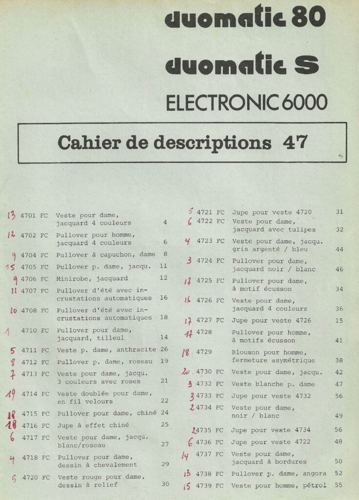 Passap 47 Pattern Book Passap 47 Pattern Book