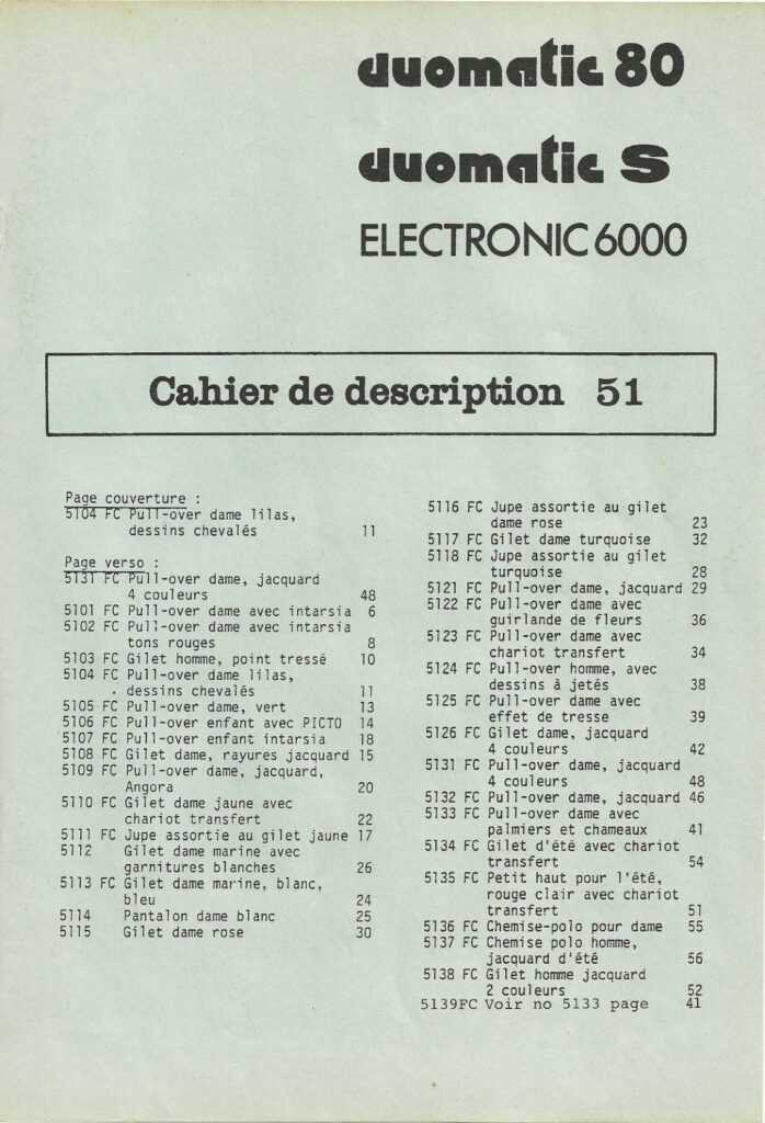 Passap 51 Pattern Book Passap 51 Pattern Book
