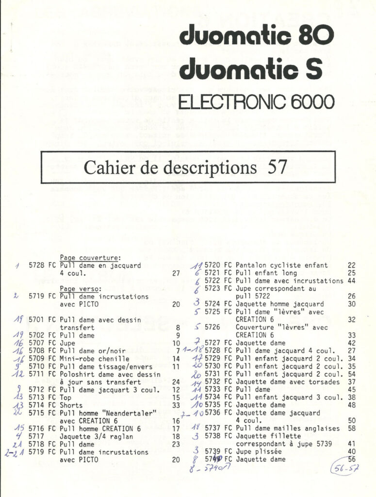 Passap 57 Pattern Book Passap 57 Pattern Book