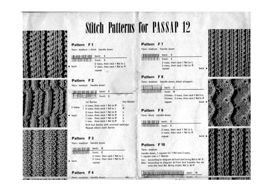 Passap12 Stitch Patterns Book Passap12 Stitch Patterns Book