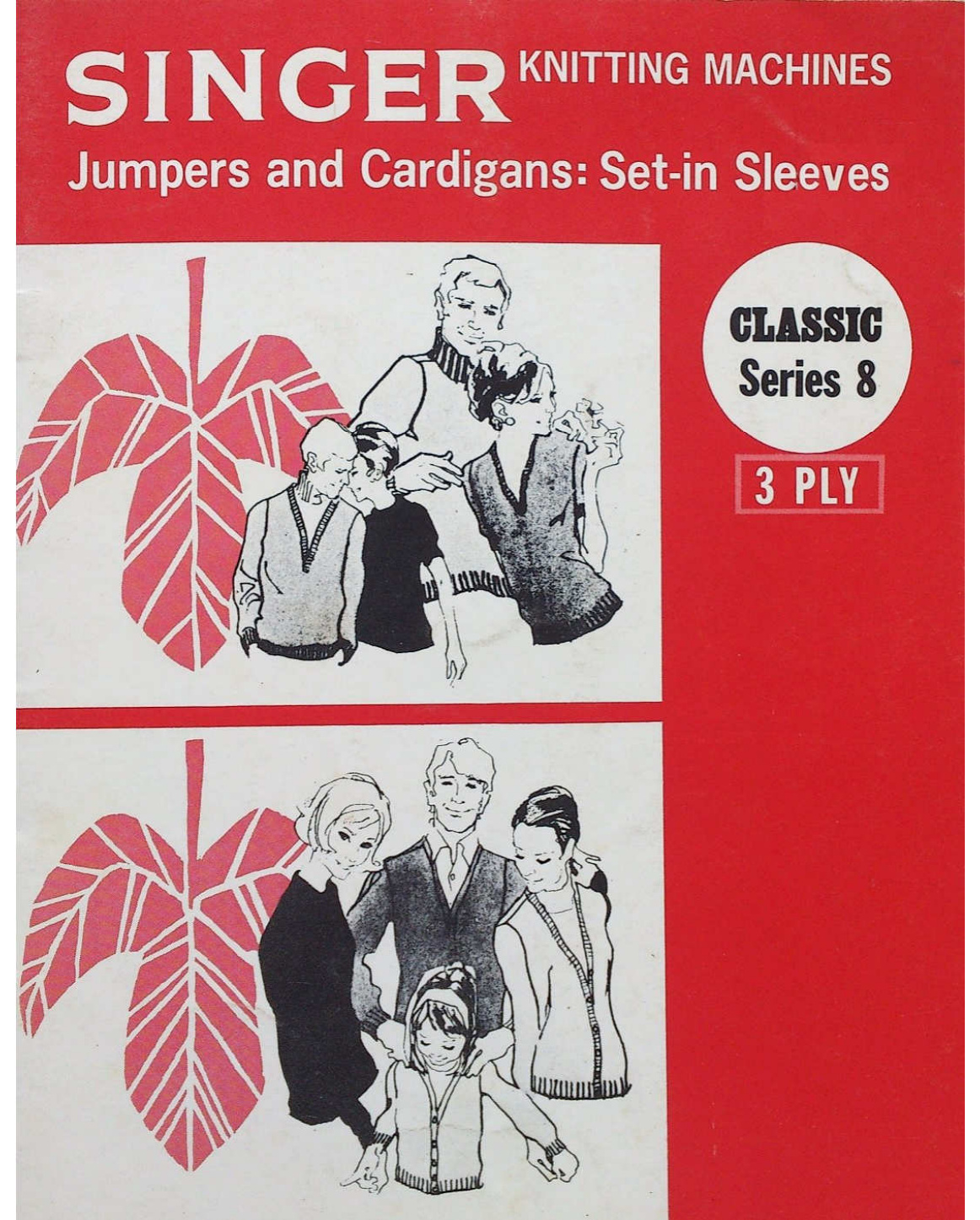 Singer Series 08 3 Ply Jumpers And Cardigans Set In Sleeves Singer Series 08 3 Ply Jumpers And Cardigans Set In Sleeves