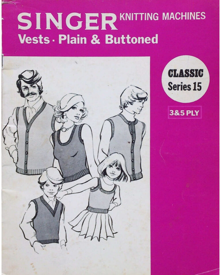 Singer Series 15 3 And 5 Ply Vests Plain And Buttoned