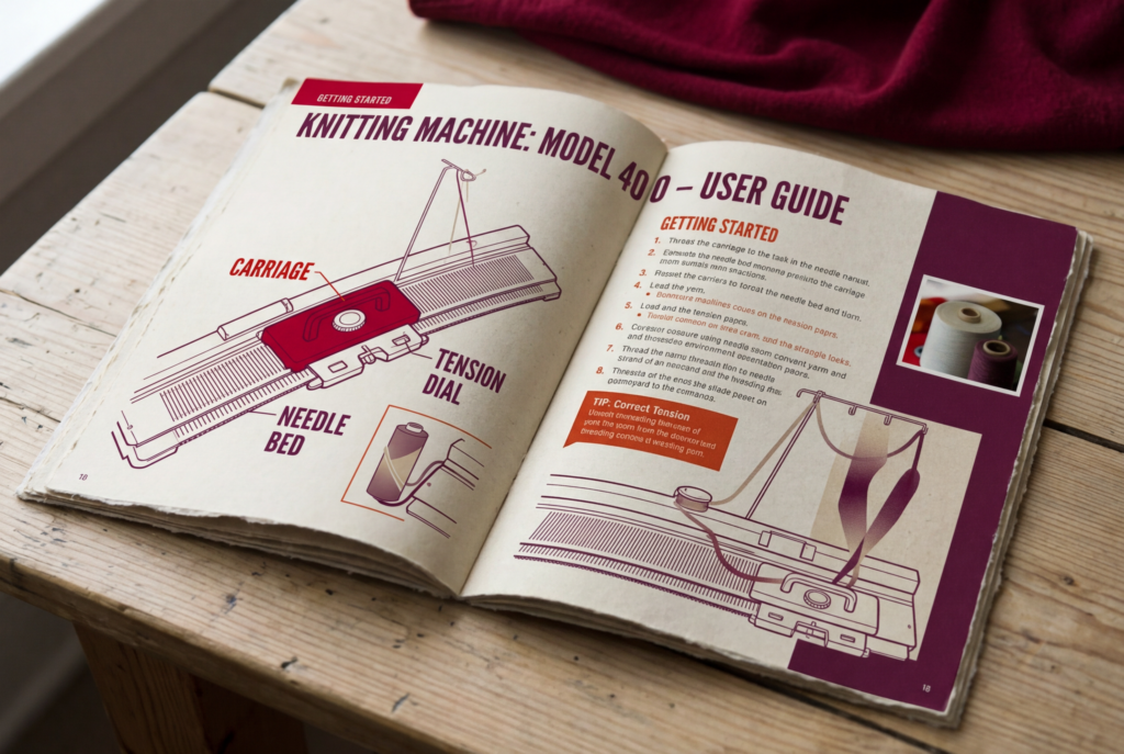 knitting machine instructions
