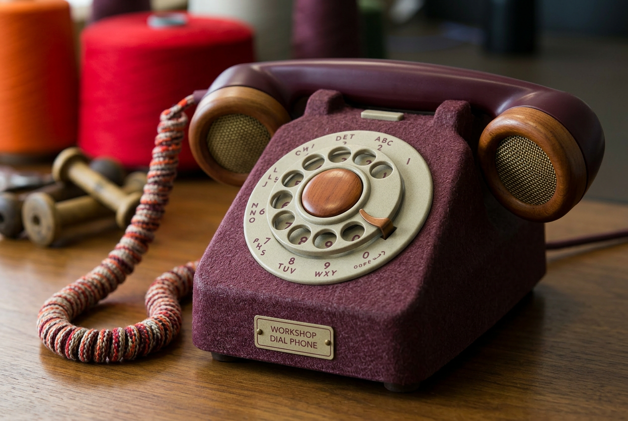 machine knitting old phone